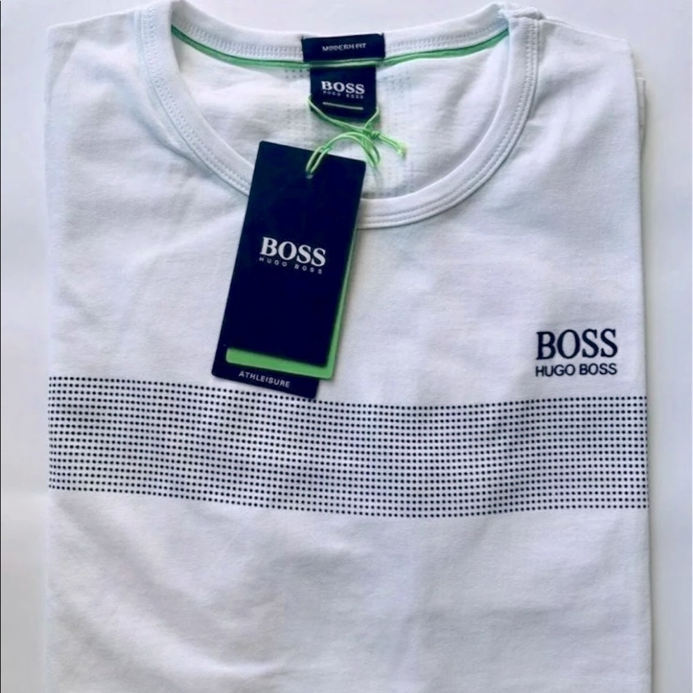 Hugo boss white crew neck tshirt